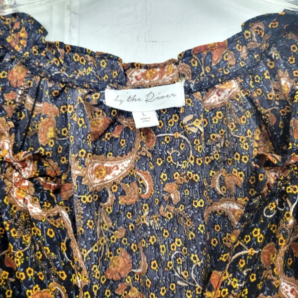 Bohemian Floral Maxi Dress Anthropologie By The River - Picture 4 of 5